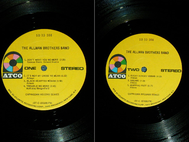 画像: THE ALLMAN BROTHERS BAND - THE ALLMAN BROTHERS BAND / 1969 US ORIGINAL 1st PRESS '1841'Address on Label Used LP 