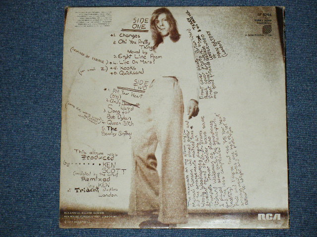 画像: DAVID BOWIE - HUNKY DORY ( 31/31, With ORIGINAL LYLIC SHEET ) / 1971 UK ORIGINAL  LP 