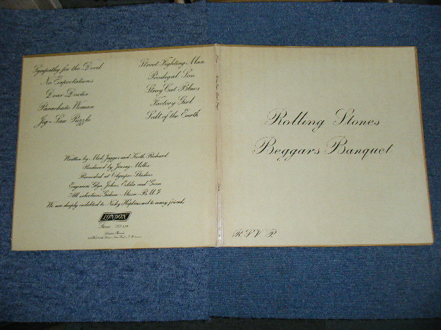 画像:  THE ROLLING STONES - BEGGARS BANQUET ( MATRIX # XZAL-8476-A　MR △12258/XZAL-8477-B MR △12258-X : Ex/Ex+++ )/ 1968 US ORIGINAL LP 