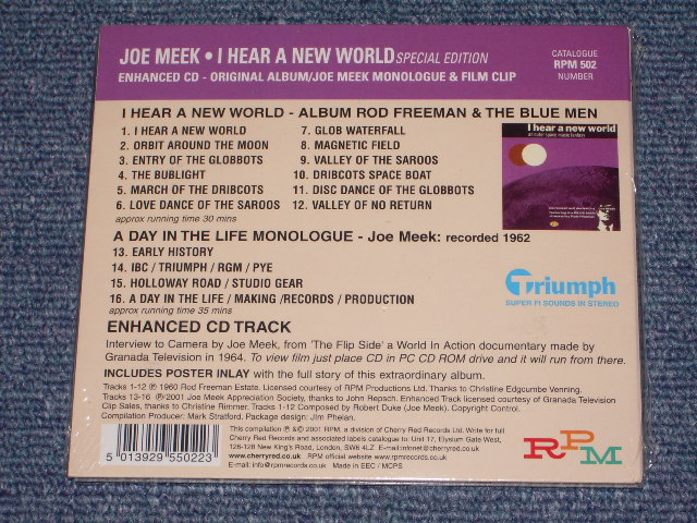 画像: JOE MEEK- I HEAR A NEW WORLD / 2001 EU   Brand New Sealed Digi-Pack CD