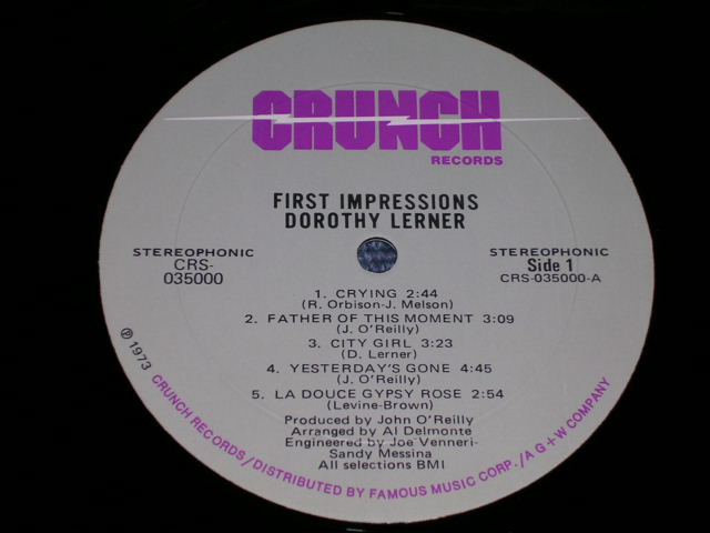 画像: DOROTHY LERNER - FIRST IMPRESSIONS  / 1973 US ORIGINAL LP 