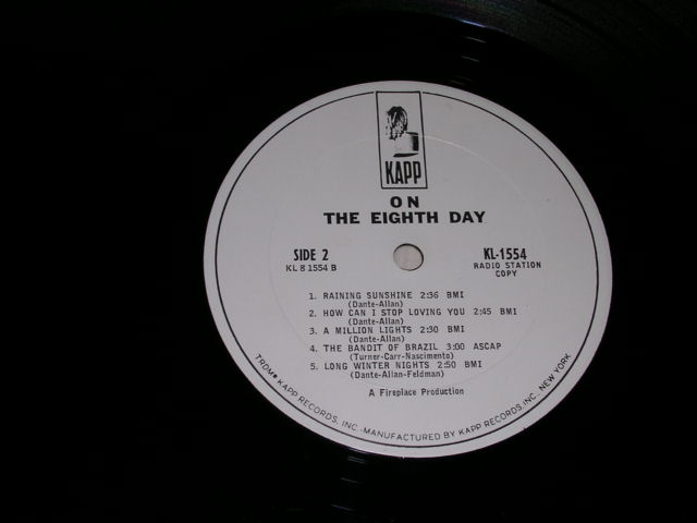 画像: THE (8TH) EIGHT DAY - ON THE EIGHT DAY  / 1960s US ORIGINAL WHITE LABNEL PROMO LP 