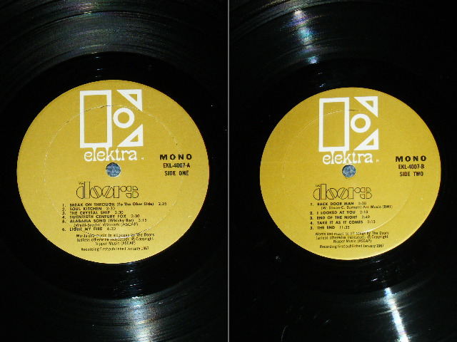 画像: THE DOORS - THE DOORS ( DEBUT ALBUM : Ex/Ex+++,Ex  )  / 1967 US ORIGINAL MONO LP 