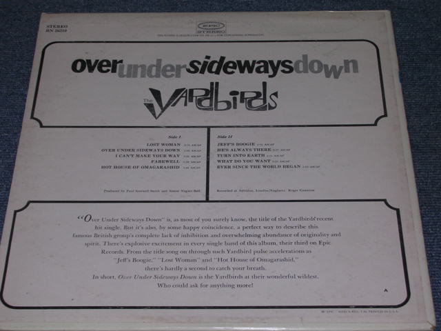 画像: THE YARDBIRDS - OVER UNDER SIDEWAYS DOWN  / 1966 US ORIGINAL STEREO LP 