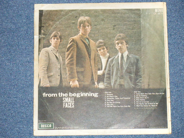 画像: SMALL FACES - FROM THE BEGINNING ( Ex-/Ex++ : 5B/8A ) /  1967 UK ORIGINAL Matrix No. 5B/5A  LP