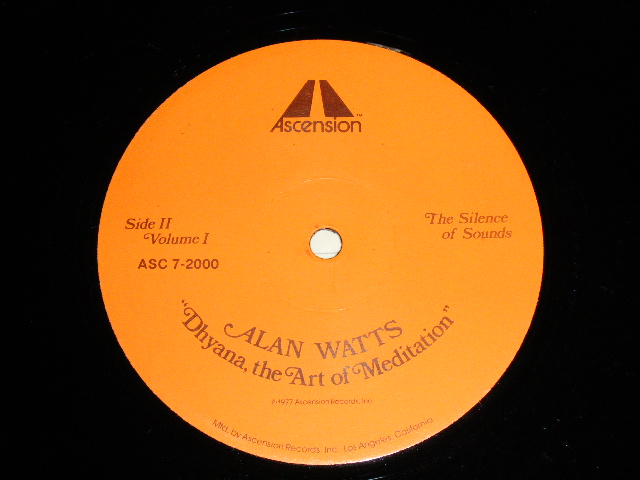 画像: ALAN WATTS - DHYANA, THE ART OF MEDITATION ( Produced by GARY USHER / TALK SHOW ) / 1969 US ORIGINAL LP  