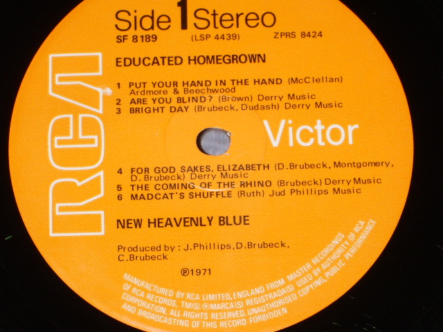 画像: NEW HEAVENLY BLUE - EDUCATED HOMEGROWN  / 1971 UK ORIGINAL LP 