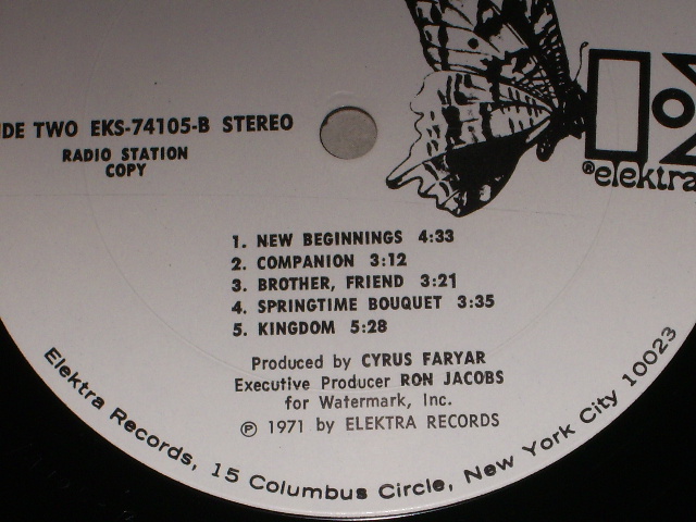 画像: CYRUS FARYAR - CYRUS / 1971 US ORIGINAL WHITE LABEL PROMO LP 