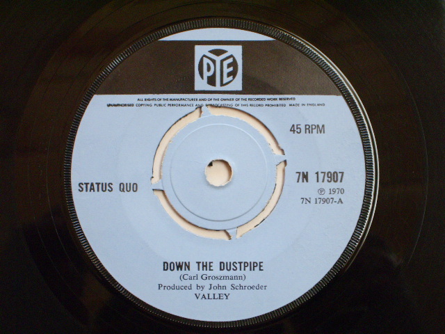 画像1: STATUS QUO - DOWN THE DUSTPIPE/ 1970 UK ORIGINAL 7"SINGLE