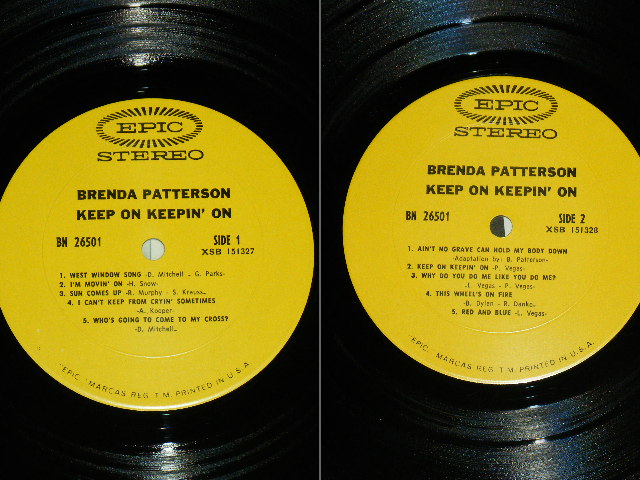画像: BRENDA PATTERSON  With REDBONE - KEEP ON KEEPIN' ON / 1969 US ORIGINAL PROMO STAMP LP