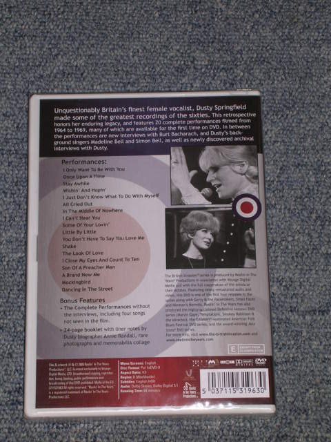 画像: DUSTY SRINGFIELD - ONCE UPON A TIME  1964-1969 : 20 COMPLETE PEWRFORMANCES  / 2009 EUROPE Brand New Sealed DVD  REGION: 0 