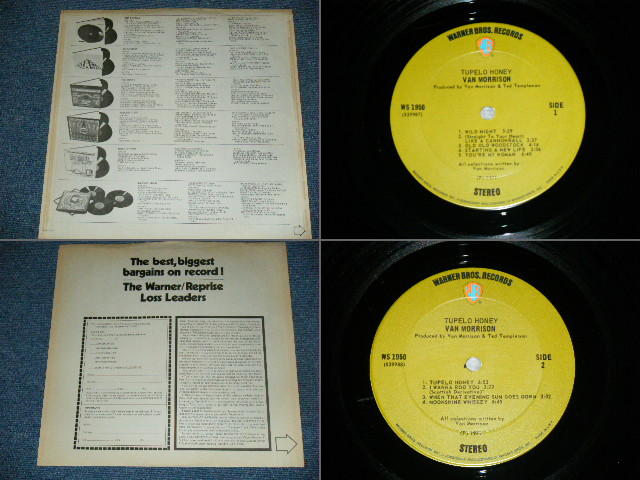 画像: VAN MORRISON - TUPELO HONEY (With POSTER)(Matrix #A) T1 WS 1950 39987-1-1 SG(STEVE GOY cut) B) T1 WS 1950 39988-1-12 SG(STEVE GOY cut))"TERRE HAUTE Press in INDIANA" (Ex/MINT- Looks:Ex+++) / 1971 US AMERICA ORIGINAL 1st Press "GREEN with 'W' Label" Used LP 