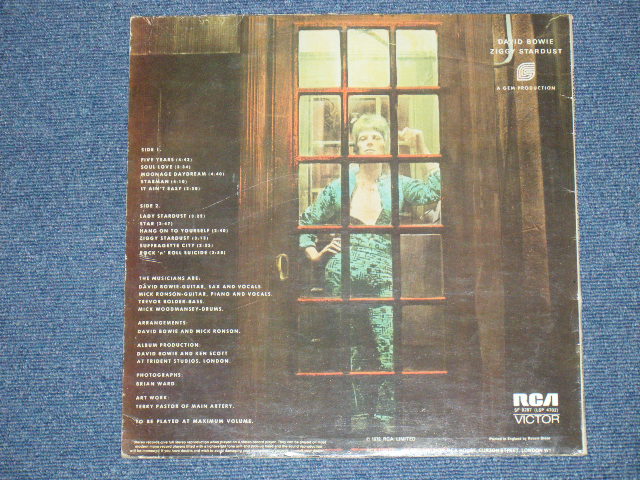 画像: DAVID BOWIE - THE RISE AND FALL OF ZIGGY STARDUST ( 1E/2E, NO 'MAINMAN' CREDIT Label ) / 1972 UK ORIGINAL Very Early Issued LP 
