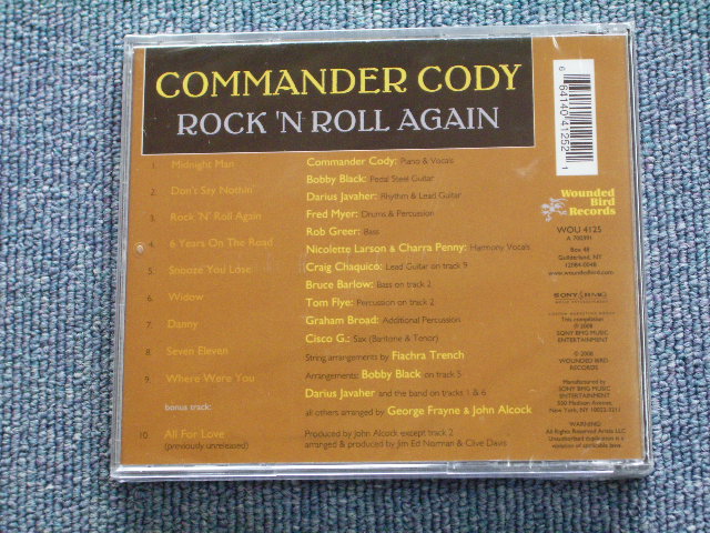 画像: COMMANDER CODY - ROCK'N' ROLL AGAIN / 2008  US SEALED NEW CD