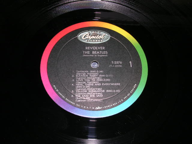 画像: BEATLES - REVOLVER (Ex++/Ex+++ Looks:MINT-)  /1966 US AMERICA ORIGINAL 1st Press "BLACK With RAINBOWRing/COLOR Band Label" MONO Used LP beautiful