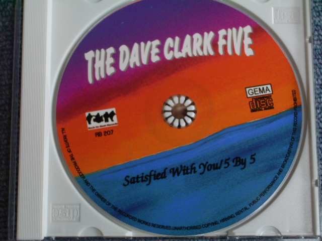 画像: DAVE CLARK FIVE, THE - SATISFIED WIRTH YOU + 5 BY 5 / 2000 GERMANY  OPENED STYLE BRAND NEW  CD-R