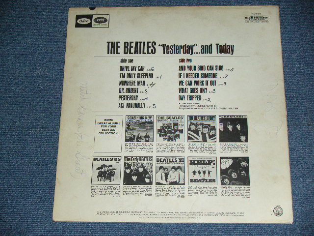 画像: THE BEATLES - YESTERDAY And TODAY ( BUTCHER Cover : FIRST STATE COVER ) / 1966 US ORIGINAL Used MONO LP 