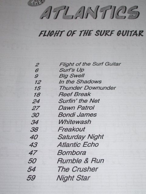 画像: THE ATLANTICS - FLIGHT OF THE SURF GUITAR  / AUSTRALIA FUNCLUB ONLY RELEASE  GUITAR SCORE 