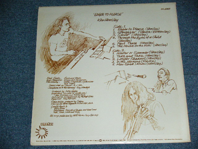 画像: KEN HENSLEY ( of URIAH  HEEP ) - EAGER TO PLEASE / 1975 US ORIGINAL Used LP 