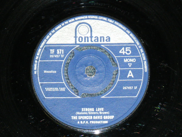 画像: SPENCER DAVIS GROUP - STRONG LOVE / 1965  UK ORIGINAL 7"Single With COMPANY SLEEVE 
