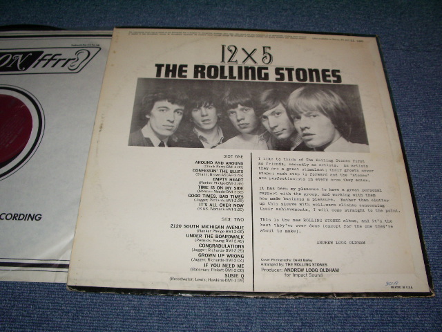 画像: THE ROLLING STONES - 12 x 5 ( UK EXPORT LONDON With ffrr on TOP Label  : Matrix Number : A) 2A/B) 2A : Ex+/Ex+++  ) / 1964 US ORIGINAL (IMPORT  From UK RECORD ) Used LP  