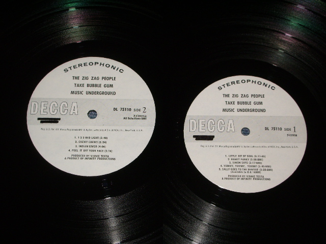 画像: THE ZIG ZAG PEOPLE - TAKE BUBBLE GUM MUSIC UNDERGROUND  / 1969 US ORIGINAL White Label Promo STEREO LP