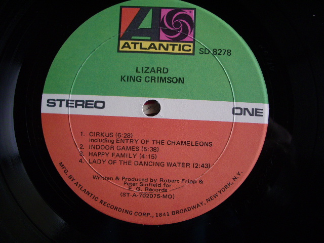 画像: KING CRIMSON - LIZARD ( Matrix #    A) ST-A-702075 AA MO △15566 (2)     B)  ST-A-702076 AA MO △15566-x ) (Ex+++/Ex+++ )  / 1971 US AMERICA ORIGINAL 1st PRESS "1841 BROADWAY Label" Used  LP 