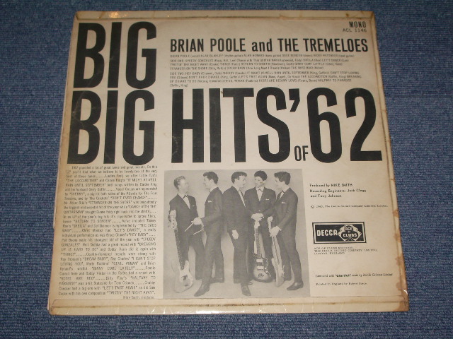 画像: BRIAN POOLE AND THE TREMELOES - BIG BIG HITS OF '62 / 1963 UK ORIGINAL MONO LP
