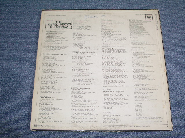 画像: THE UNITED STATES OF AMERICA  - THE UNITED STATES OF AMERICA   / 1968 US ORIGINAL STEREO   LP 