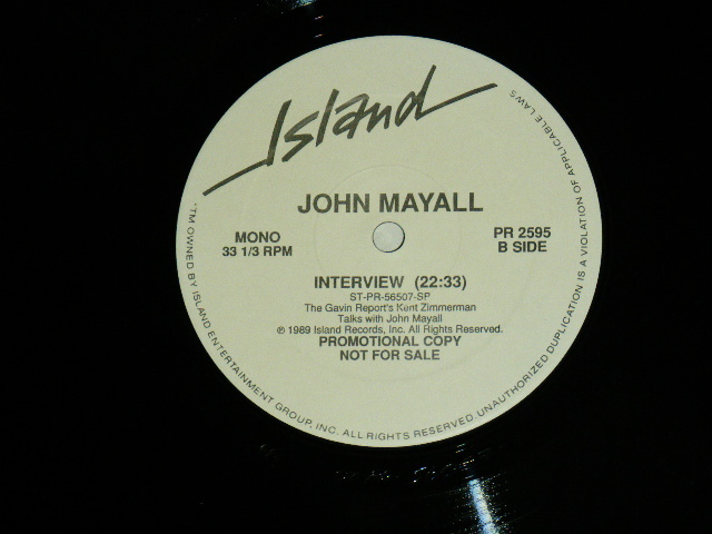 画像: JOHN MAYALL  - FASCINATIN' LOVER / 1989 US ORIGINAL PROMO ONLY 12" 