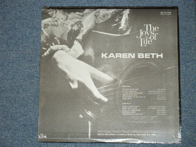 画像: KAREN BETH - THE JOYS OF LIFE  / 1969  US ORIGINAL Brand New SEALED  LP 