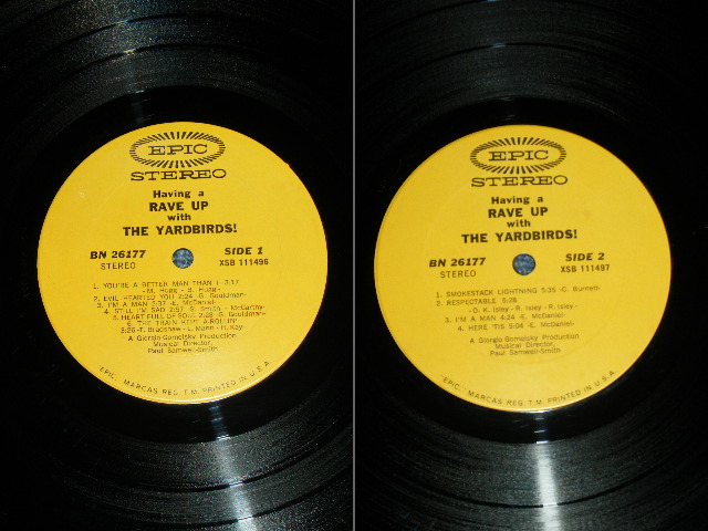 画像: THE YARDBIRDS - HAVING A RAVE UP(Ex++/Ex+++ : 1970's PRESS REALEASED Version ) / 1965 US ORIGINAL STEREO LP 