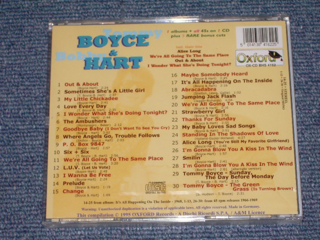 画像: TOMMY BOYCE & BOBBY HART - THE SINGLES + VOL.2  / 1995 GERMANY Brand New  SEALED  CD