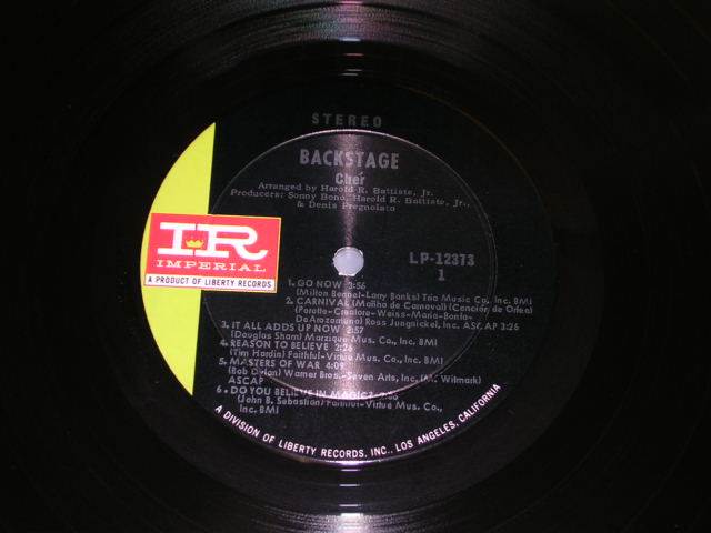 画像: CHER - BACKSTAGE  / 1968 US ORIGINAL STEREO LP 