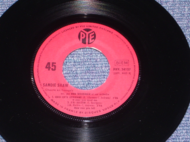 画像: SANDIE SHAW - CHANTE EN FRANCAIS / 1960s FRENCH ORIGINAL EP With PICTURE SLEEVE 