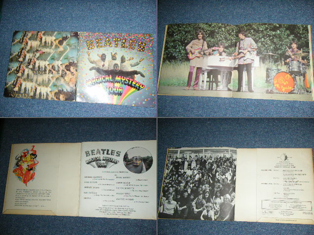 画像: THE BEATLES - MAGICAL MYSTERY TOUR ( Ex/Ex  : PUSH-OUT CENTER Style Label  ) / 1967 UK ORIGINAL MONO 7"EP With PICTURE SLEEVE and NON BLUE LYRIC SHEET 