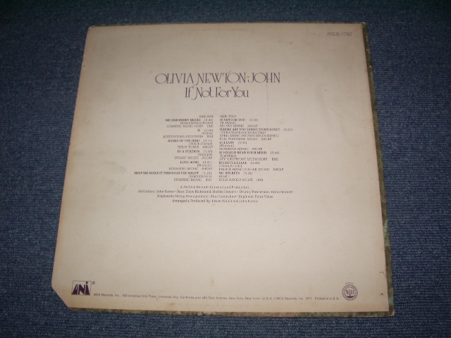 画像: OLIVIA NEWTON-JOHN - IF NOT FOR YOU ( 1st Debut Album )   / 1971 US Original  LP  