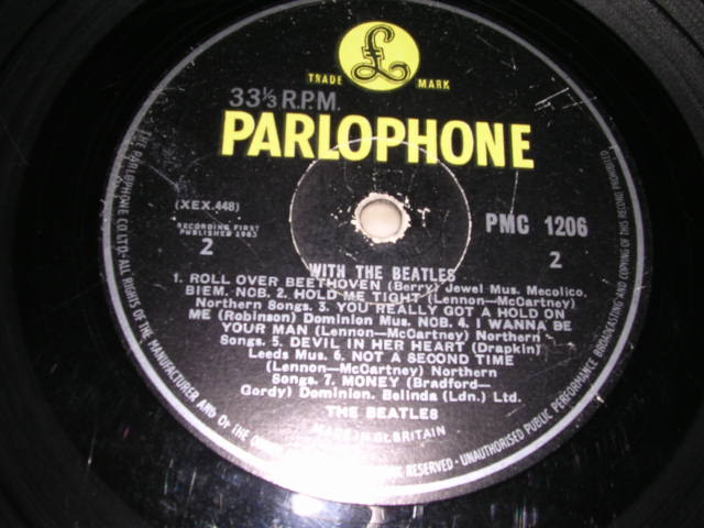 画像: THE BEATLES - WITH THE BEATLES ( MATRIX NUMBER 1N & 1N : "DOMINION "Credit : LOUD CUT ) / UK YELLOW PARLOPHONE ORIGINAL MONO LP
