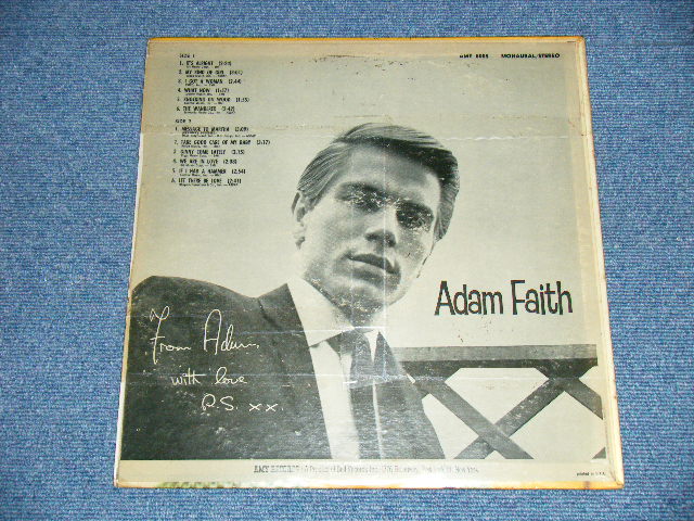 画像: ADAM FAITH - ADAM FAITH  / 1965 US ORIGINAL MONO LP