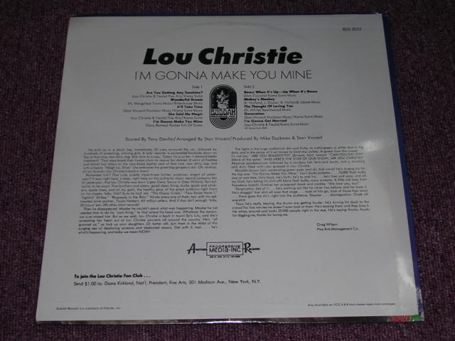 画像: LOU CHRISTIE - I'M GONNA MAKE YOU MINE / 1969 US ORIGINAL SEALED LP