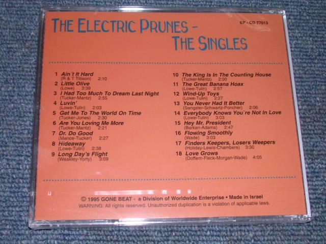 画像: THE ELECTRIC PRUNES - THE SINGLES / 1995 ISRAEL Brand New SEALED   CD