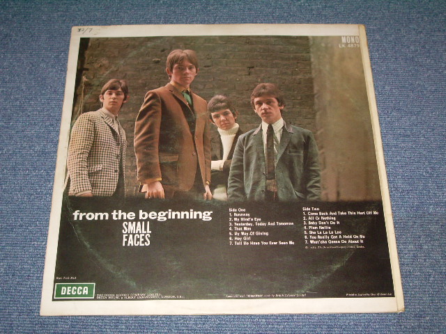 画像: SMALL FACES - FROM THE BEGINNING ( Ex++/Ex+++ : 5B/8A ) /  1967 UK ORIGINAL Matrix No. 5B/8A  LP