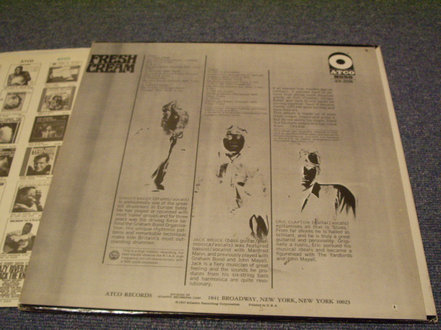 画像: CREAM - FRESH CREAM (Matrix # A)C-12489-1A CT B)C-12490-1A CT)  "TERRE HAUTE Press in INDIANA" (Ex++/MINT- BB) / 1967 US AMERICA ORIGINAL 1st Press "BROWN & GRAY Label" "MONO" Used LP 