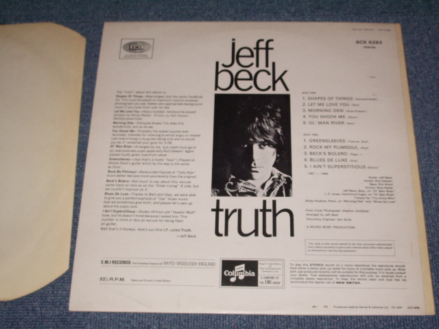 画像: JEFF BECK - TRUTH  / 1969 UK 2nd PRESS stereo  LP 