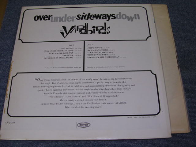 画像: THE YARDBIRDS - OVER UNDER SIDEWAYS DOWN  / 1966 US ORIGINAL MONO LP 