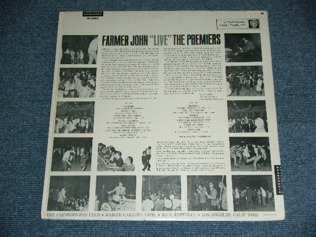 画像: THE PREMIERS - FARMER JOHN LIVE by THE PREMIERS / 1964 US ORIGINAL Used MONO LP 