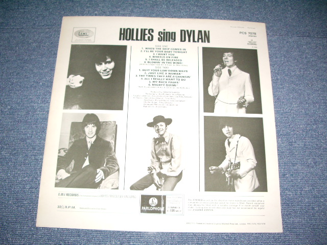 画像: THE HOLLIES - HOLLIES SING DYLAN ( MINT class )  / 1969 UK ORIGINAL "YELLOW PARLOPHONE" STEREO  LP 