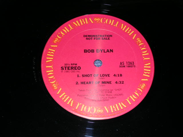 画像: BOB DYLAN - SHOT OF LOVE / 1981 US PROMO ONLY 12" Single