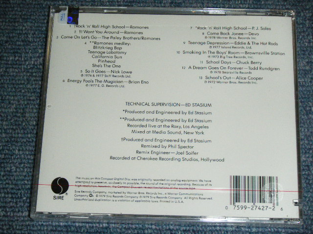 画像: ost Original Sound Track RAMONES + V.A. - ROCK & ROLL HIGH SCHOOL / 1990's  USW ORIGINAL  Brand New SEALED  CD 