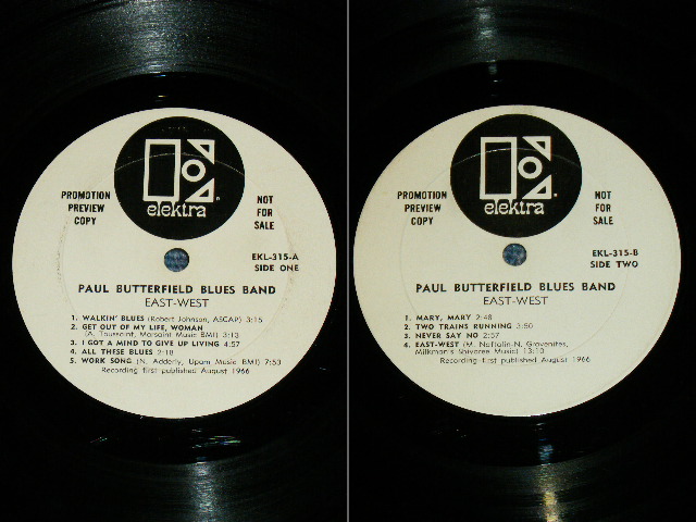 画像: BUTTERFIELD BLUES BAND - EAST WEST (VG, Ex/ Ex Looks:VG++) /1966 US ORIGINAL White Label Promo MONO LP